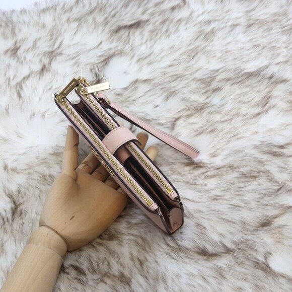 Michael Kors Jet Set Travel Double Zip Wristlet Phone Wallet - Picture 4 of 10